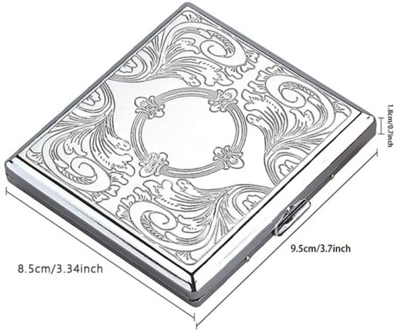 High Quality Metal Cigarette Case Box Holds 20 Cigarettes 84mm - Image 3