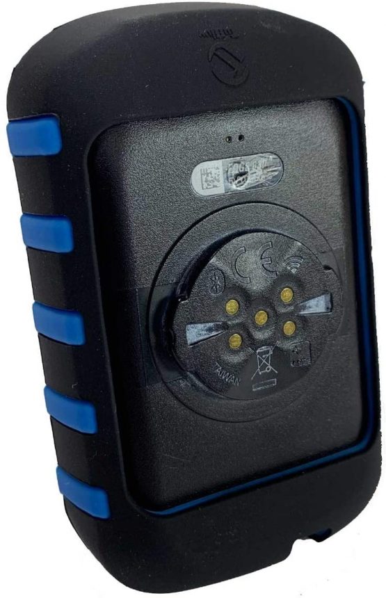 TUFF LUV Silicone Twin Dual layer Double Protective Skin Case for Garmin Edge 530 - Black/Blue - Image 2
