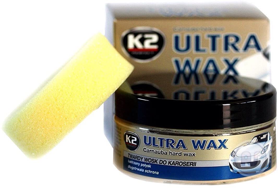 K2 Ultra CAR WAX Carnauba Polish UV Protection Deep Shine GREAT WATER BEADING 250g + Free Applicator, 250 g (Pack of 1) - Image 2