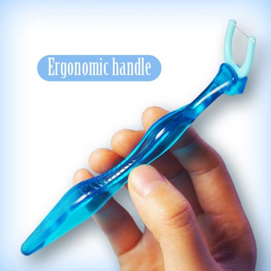 Te 3rd Generation Dental Flosser 1 Handle + 100 Extra Strength Floss Heads, Evolutionary Clean(Pack of 1) - Image 2