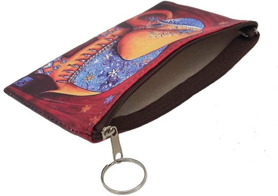 Auony Leather Coin Purse, Elephant Coin Change Bag Zipper Small Purse Wallets with Keychain (Elephant) - Image 3