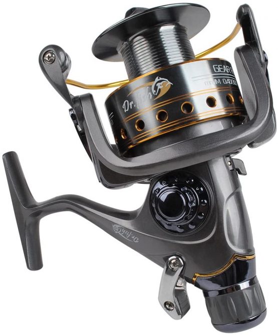 Dr Hercules-II Carp Sea Fishing Spinning Reel Baitfeeder 2 Spools 10+1 ...