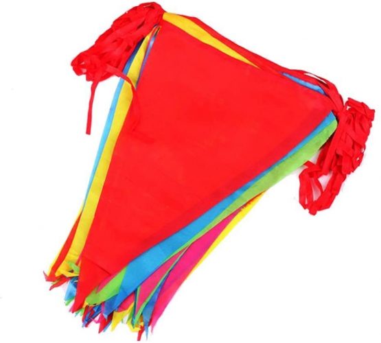 60 Metres Multicolor Bunting Banner 90 Large Flags Double Sided Material Indoor Outdoor Party Decoration