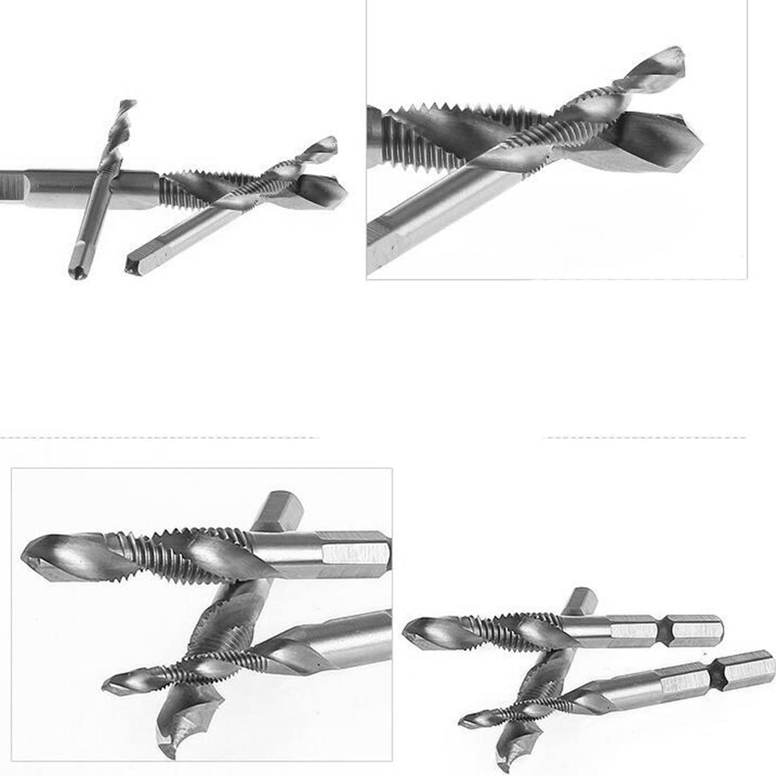 Malayas Drill Tap Combination Bit 6 Pieces Hss Tap Drill Bit Thread Spiral Screw Tap - Image 2
