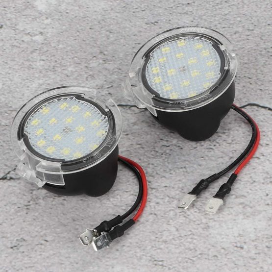 Aramox Rear Mirror Light,1 Pair White LED Bright Car Rear View Mirror Puddle Lights Fit for Mustang Mondeo Mk5 - Image 3
