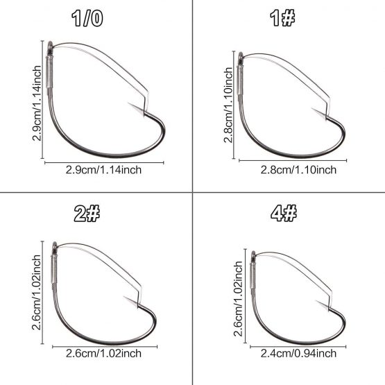 SHADDOCK Wacky Rig Worm Hook Kit, 163pcs/box Senko Baits Weedless Wacky Hooks O-Rings Fishing Hooks Wacky Tool Kit for Artificial Soft Stick Baits - Image 4