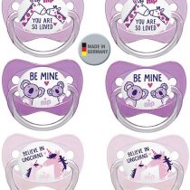 NIP Silicone Dummy Family Size 3 (18-32 Months) Pack of 6 Girls BPA Free Made in Germany