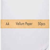 FEPITO 50 Sheets Vellum Paper 8.5 x 11 Inches Translucent Sketching and Tracing Paper Clear Paper for Sketching Tracing Drawing Animation