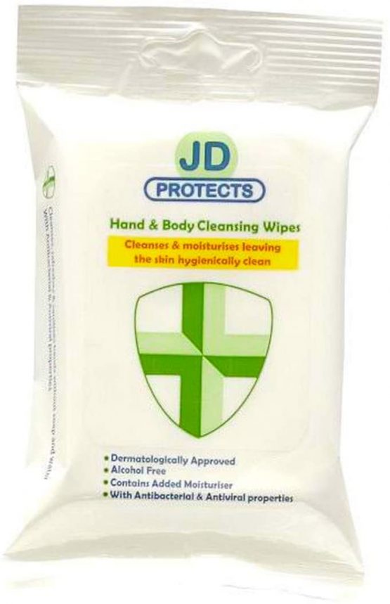 JD Protects Hand & Body Cleansing Wipes Alcohol Free - Image 2