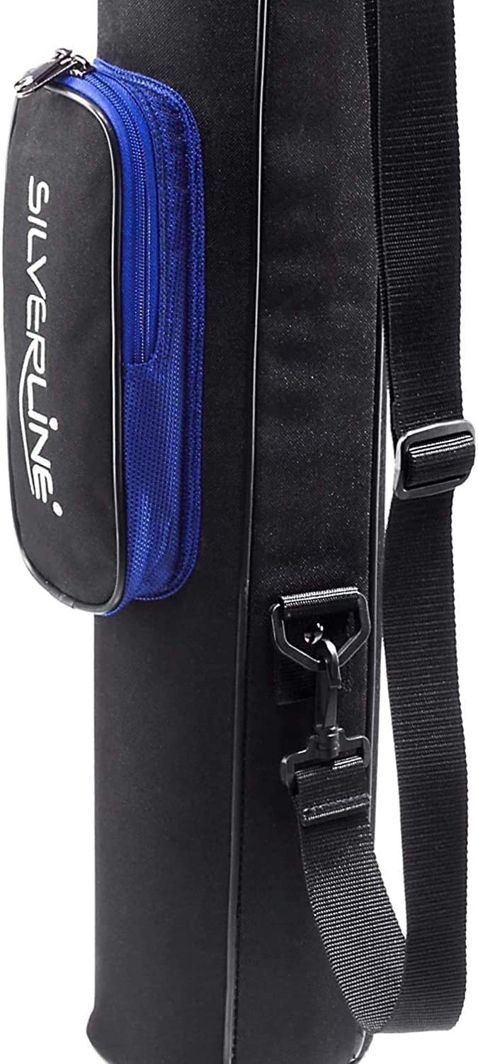 Golf/Pencil/Travel/Range/Pistol Carry Bag With Integrated Protective Cover and Outer Pocket - Black and Royal Blue - Image 4