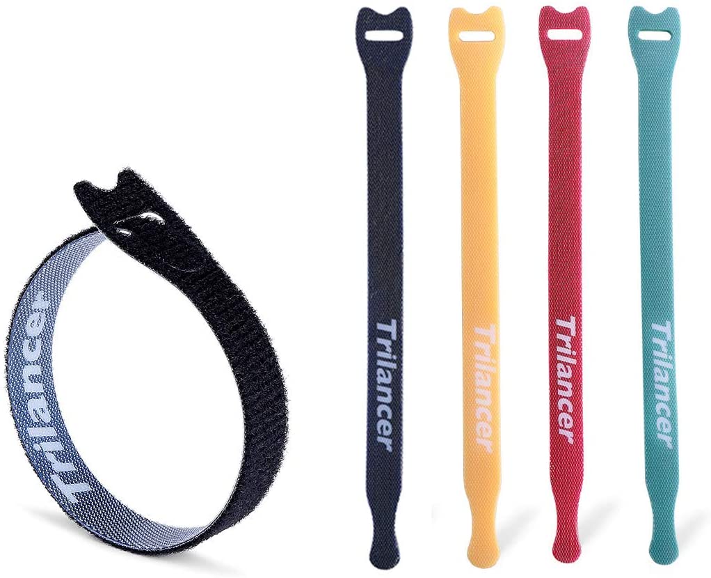 Reusable Cable Straps Wire Ties, Pack of 50 Trilancer Adjustable Cord Fastener Cable Organizer, 20 cm (Colour)