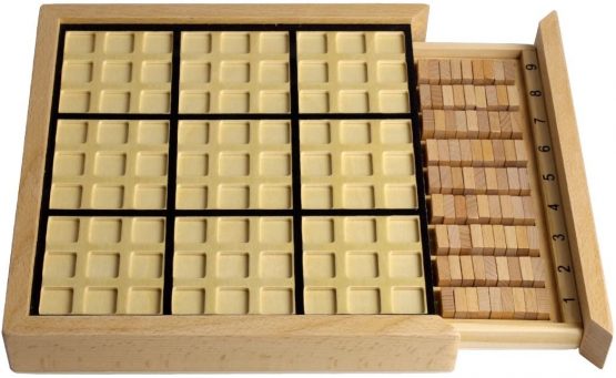 Andux Sudoku Puzzle Board Game with Drawer Wooden Number SD-02 (Black) - Image 3