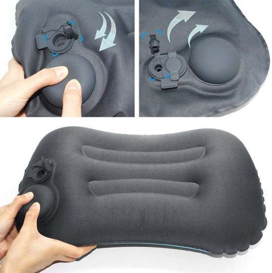VICKSONGS Camping Pillows/Portable Inflate Pillow – Soft Outdoor Pillow Ultralight, Comfortable, Ergonomic, Waterproof Easy to Carry Pillow for Camping, Beach - Image 2