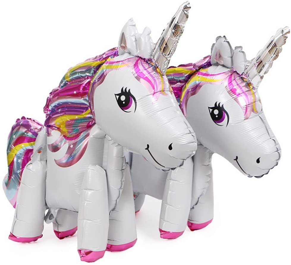 2PCS Unicorn Balloons, Party Foil Balloon, Toys for Wedding, Birthday Party Decor Children Kids Gift - Image 2