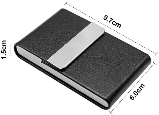 Metal Cigarette Case PU Leather Design Pocket Carrying Cigarette Box Holder for Women Ladies Super Slim Cigarette Pack for 10 Cigarette Pink - Image 3