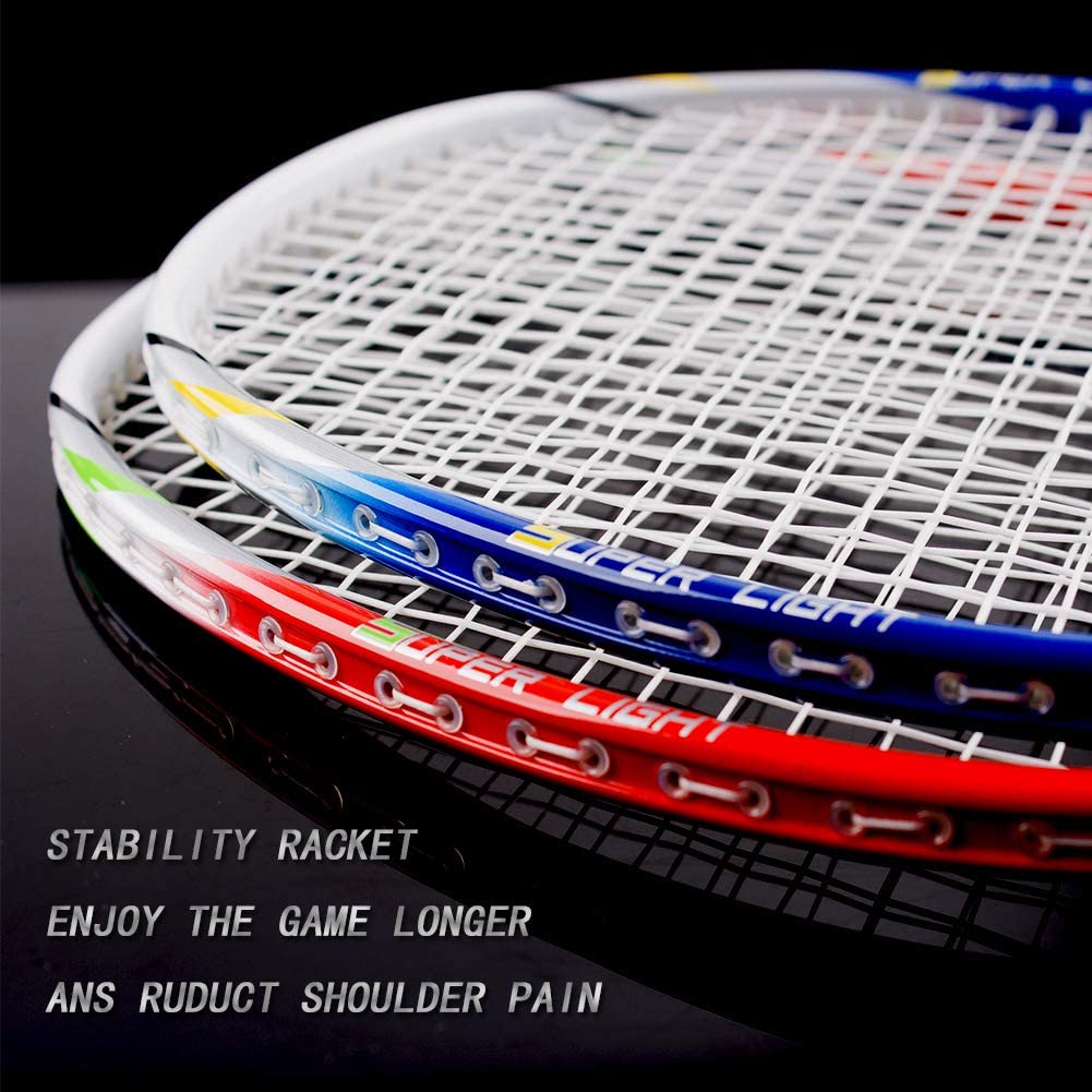 lightweight 100% Graphite Shaft Senston 2 Pieces Carbon Alloy Badminton Set 