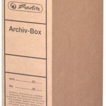 Herlitz 11000320 Archive Box File A4 8 cm Brown Corrugated Cardboard for Loose Leaf Tray w/D/H 80 x 230 x 320 mm