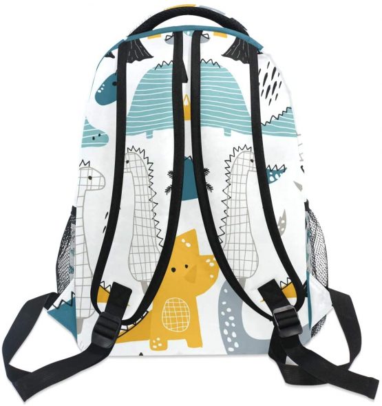 Girls Dinosaur Backpacks for School Cute Dino Animal White Bookbags for Kids Boy Teen Toddler Fashion Daypack Rucksack Travel Laptop Bag - Image 2