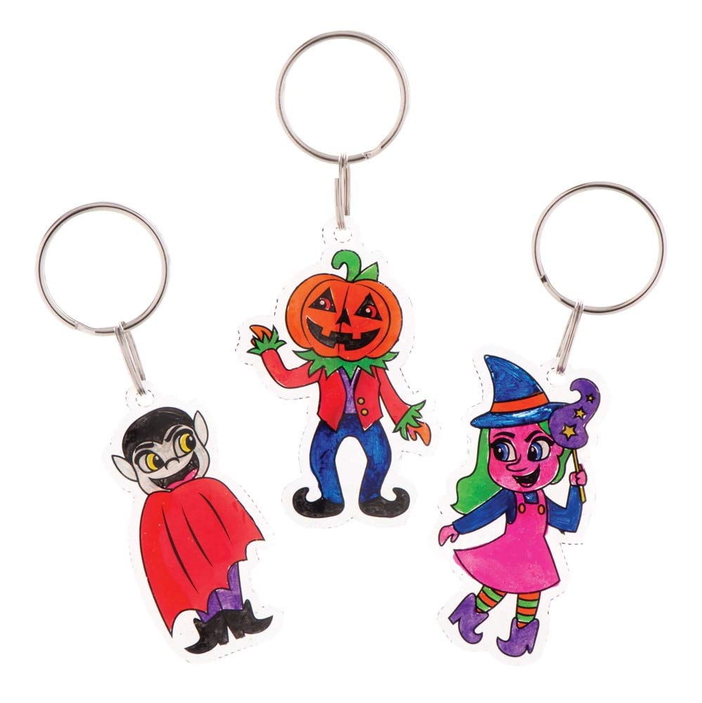 Baker Ross AW871 Halloween Super Shrink Keyrings, for Arts and Crafts Party Bags, Loot, Trick or Treating - Image 2
