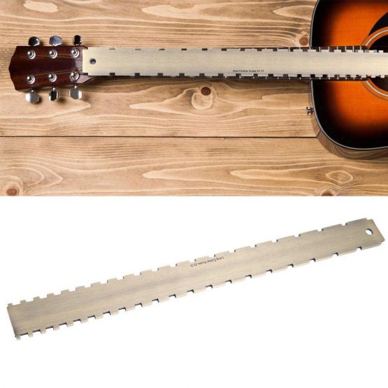 Guitar Straight Edge, RiToEasysports Practical 24.75 Notched Fret Board Straight Edge Luthiers Tool for Guitars Neck Leveling - Image 4