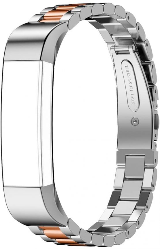 AISPORTS Compatible with Fitbit Alta Strap for Women Men, Fitbit Alta Strap Stainless Steel Metal Bracelet Solid Adjustable Sport Wristband Replacement Strap for Fitbit Alta/Alta HR Fitness Tracker