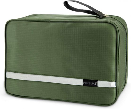 Large Toiletry Bag for Men and Women, Travel Make up Wash Bag, Cosmetic Waterproof Bathroom Bag for Business Trip (Green)
