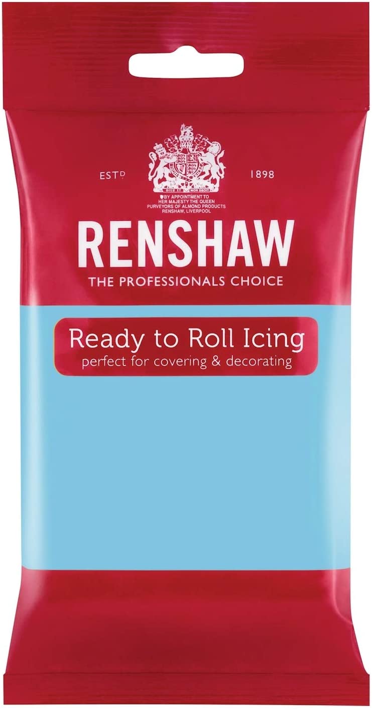 Renshaw Ready to Roll Icing Sugarpaste Fondant 250g (Baby Blue), 250 g (Pack of 1)
