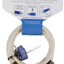 Oxford Unisex's 01 Bumper Cable Lock-Smoke, 60 x 6 mm, Clear