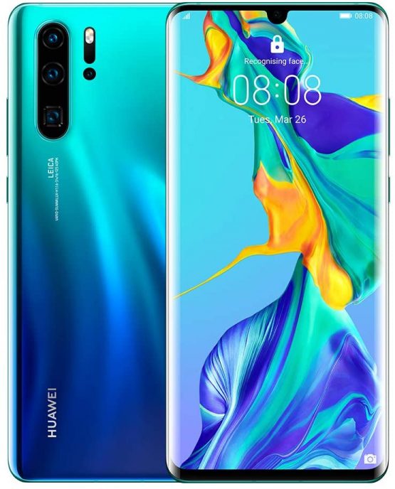 HUAWEI P30 Pro 128 GB 6.47 Inch OLED Display Smartphone with Leica Quad AI Camera, 8GB RAM, EMUI 9.1.0 Sim-Free Android Mobile Phone, Single SIM, Aurora, UK Version