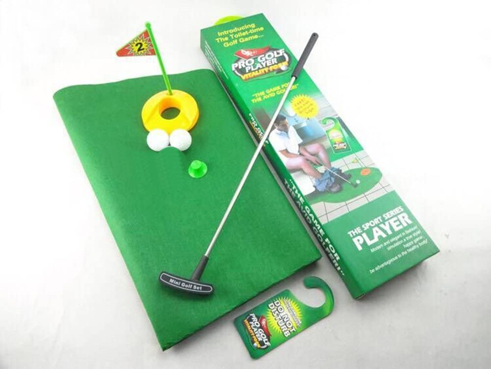 Amasawa Mini Golf Potty, Mini Toilet Golf Gift Set, Mini Golf Potty Gift Set, Golf Bathroom Game Set - Image 2