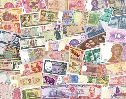IMPACTO COLECCIONABLES World Currency Collection, 100 Different World Banknotes, with Certificate of Authenticity