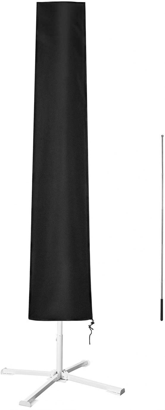 Dokon Parasol Cover with Air Vent, Waterproof, Anti-UV, Heavy Duty 600D Oxford Fabric Patio Umbrella Covers with Rod, Garden Parasol Cover for 9ft to 11ft Outdoor Umbrella (190x30/40/50cm)