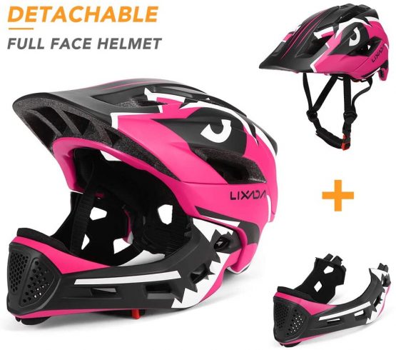 Lixada Kids Full Face Helmet Detachable Children Sports Safety Helmet for Cycling Skateboarding Roller Skating - Image 2