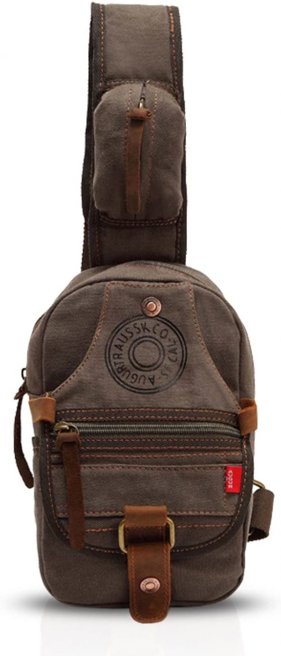 FANDARE Vintage Umhängetasche Aus Canvas – Leichter Messenger Rucksack Für Schule, Reisen & Outdoor