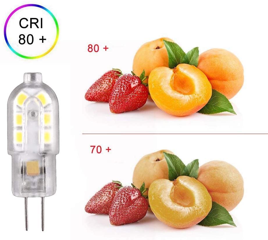 WOWLED 10 x G4 LED Light Bulb, 2W (20W Equivalent), Non-Dimmable, Cool White, DC/AC 12V, 360 Degree Ideal as Chandelier Bulbs - Image 4