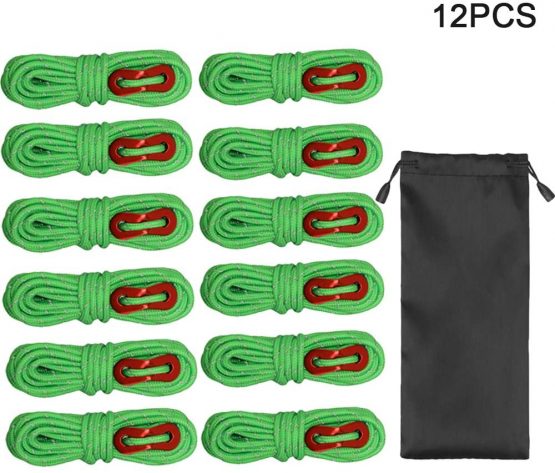 MAGARROW Guy Line Reflective Tent Rope Camping Cord 4mm with Guy Ropes Tensioners for Camping Hiking