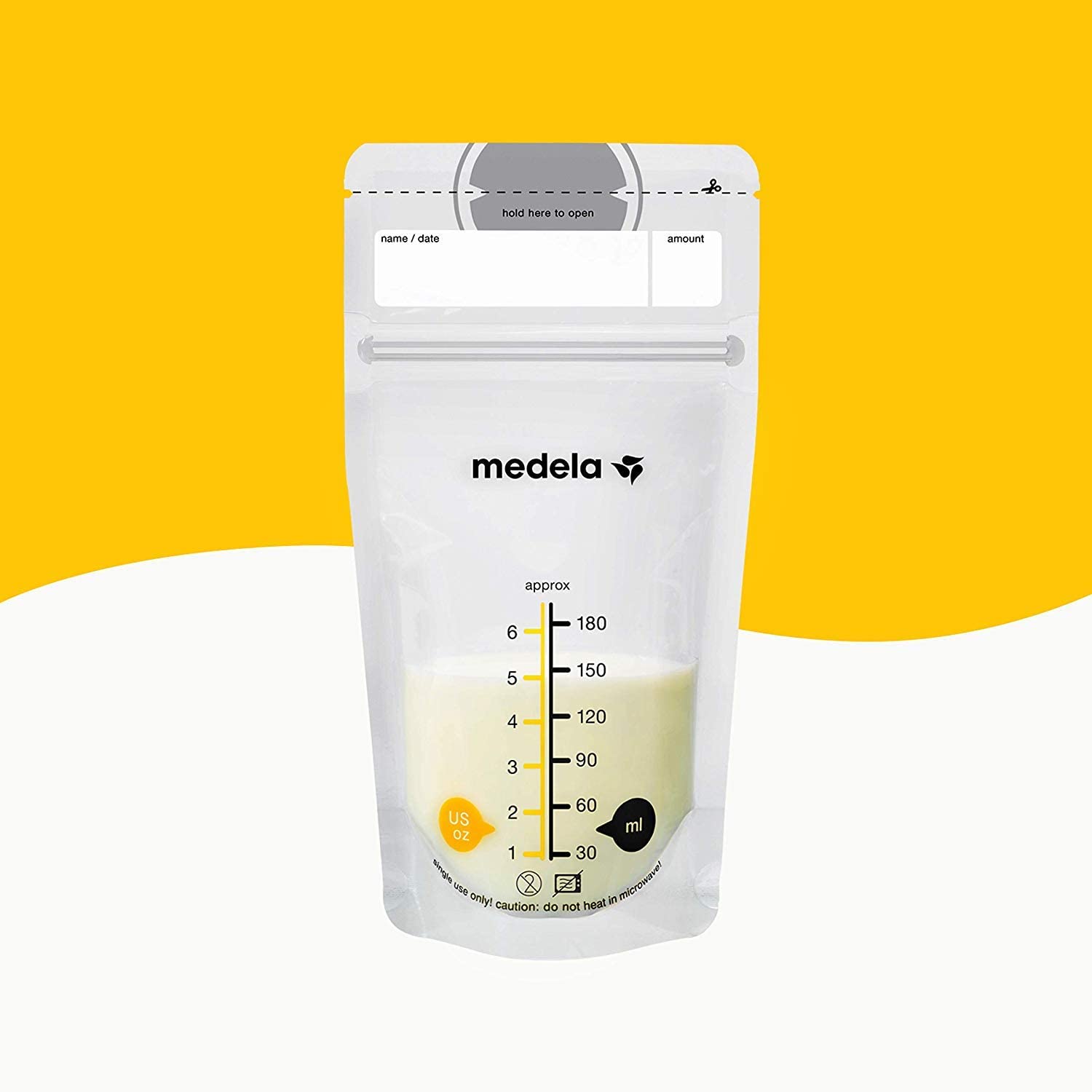 Medela Breast Milk Storage Bags 50 white, 50 Count (Pack of 1) - Image 2