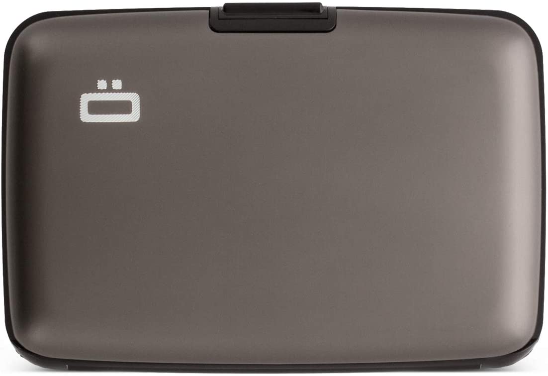 ÖGON -DESIGNS- Aluminium Card Holder, RFID Protection Against Fraud and demagnetization, Compact Wallet