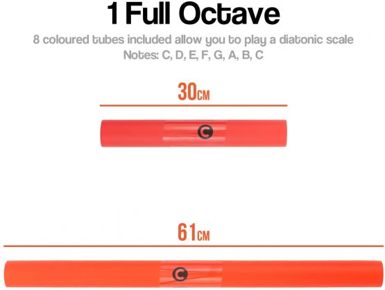 Tuned Percussion Tube Set C Major Diatonic Scale Set, 8 Notes by Mad About MT-D-8 - Image 2