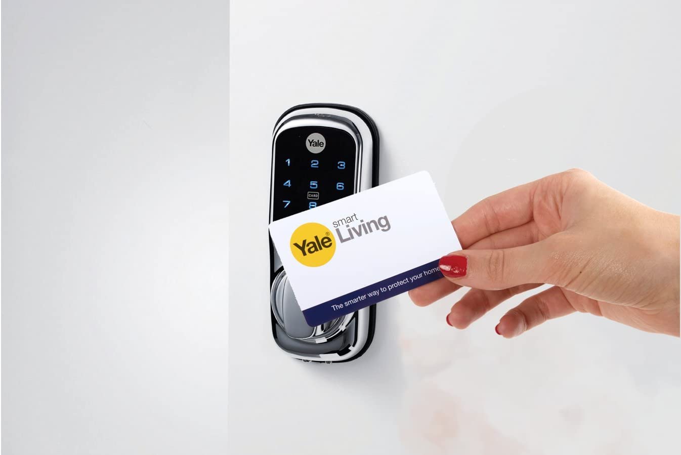 Yale P-YD-01-CON-RFIDC Smart Door Lock Key Cards, White, Pack of 2 - Image 3
