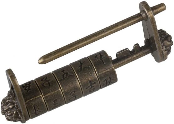 BQLZR Metal Chinese Old Style Vintage Antique Password Lock Padlock for Suitcase and Box - Image 2