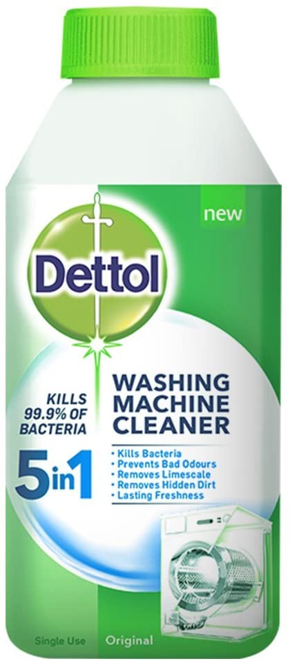 Dettol, Washing Machine Cleaner, Pine Scent, 250ml, Antibacterial, Removes Bacteria, Bad Odours, Limescale and Hidden Dirt