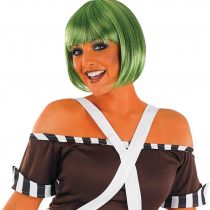 Fun Shack Womens Dark Green Bob Wig Adults Factory Worker Short Hair Costume Accessory