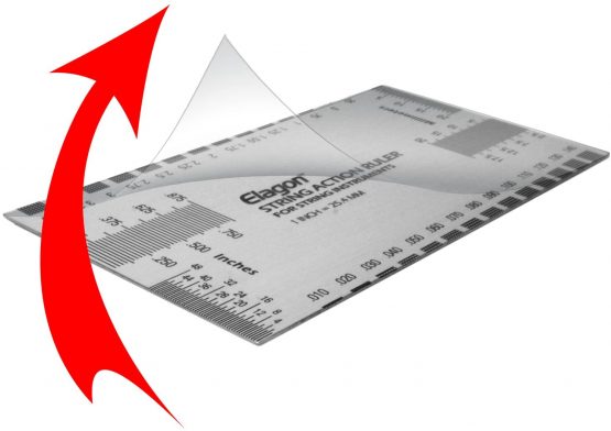 Elagon UK (ARL) Pro Care Kit Accessories - String Action Ruler/Action Gauge. Metallic Ruler For Measuring Several Guitar/Strings Settings For Optimum Setup and Playability. For All Electric Guitars, Acoustic Guitars, Classical Guitars, Bass Guitars and Other Stringed Instruments. - Image 4