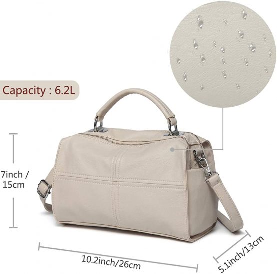 Cross Body Bag for Women,VASCHY Vegan Leather Purse Top Handle Satchel Ladies Small Handbag Fashion Shoulder Bag - Image 2