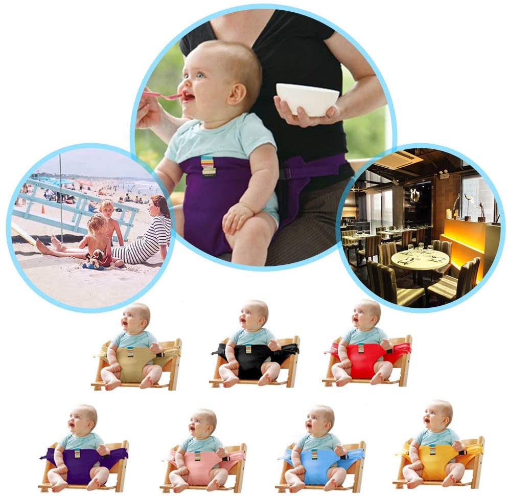 Lychee Baby Dining Chair Safety Seats with Straps, Toddler High Chair Harness Belt - Image 2
