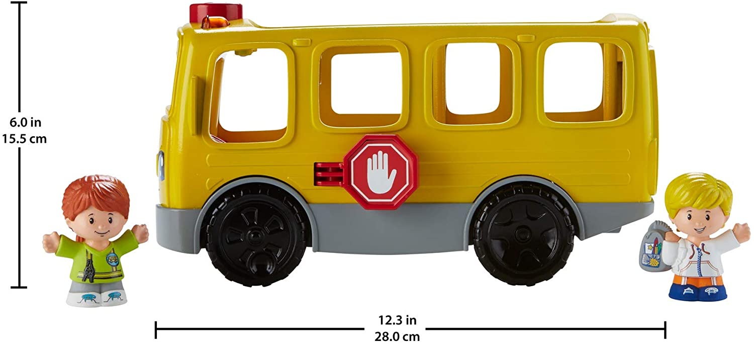 Fisher-Price Little People Sit With Me School Bus, Includes School Bus, Bus Driver Emily and Eddie, Toddler Toys (3pc Set) - Image 2