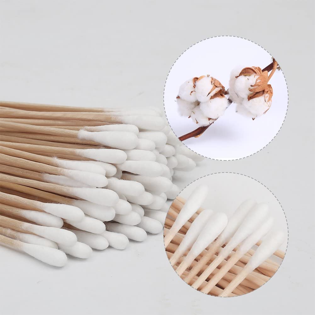 6 Inch Long Cotton Buds, 200pcs Extra Long Handle Ear Buds Cotton Swabs Earbuds for Cleaning Makeup, Polishing Jewelry, Arts and Crafts - Image 4