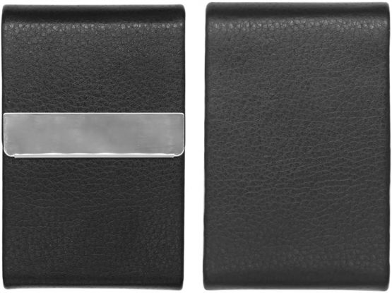 Metal Cigarette Case PU Leather Design Pocket Carrying Cigarette Box Holder for Women Ladies Super Slim Cigarette Pack for 10 Cigarette Pink - Image 2