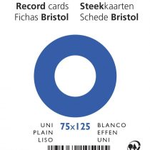 Exacompta Bristol Plain Record Cards, 75x125 mm - White, Pack of 100